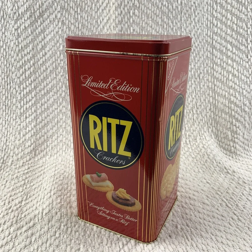 Vintage‎ Ritz Crackers Nabisco Tin Can Limited Edition 1986